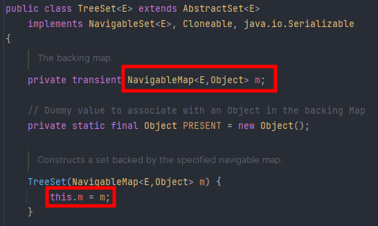 TreeSet 클래스 구조